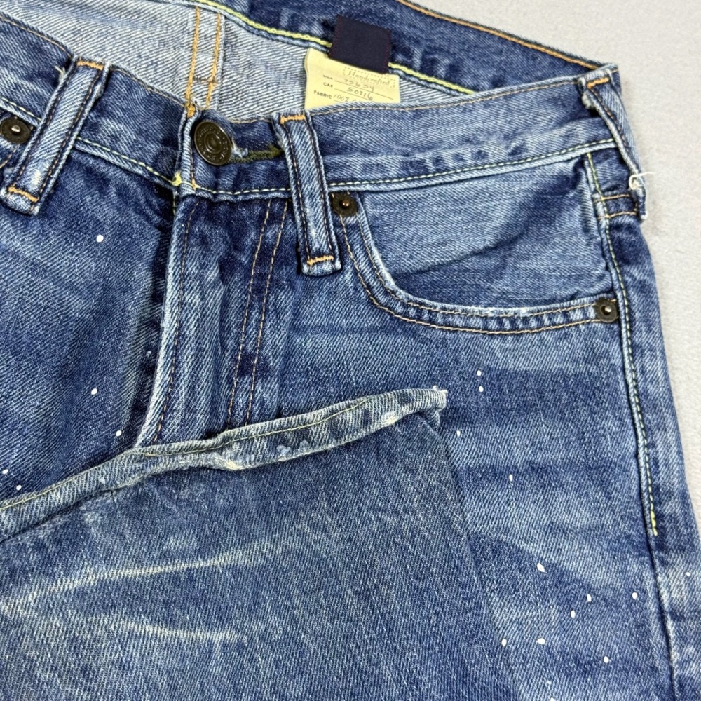 Vintage Y2K Abercrombie Kid River Pocket Jeans Paint Splatter Distressed Size 12